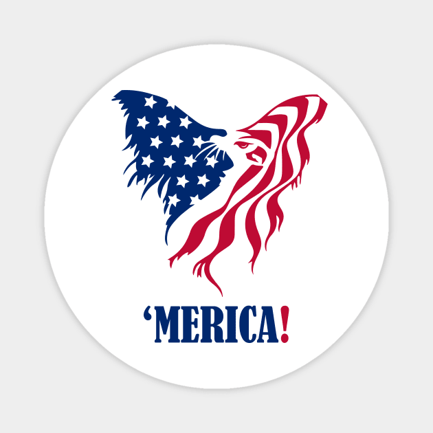 Patriotic eagle merica usa flag 4th of July outfit Magnet by jodotodesign